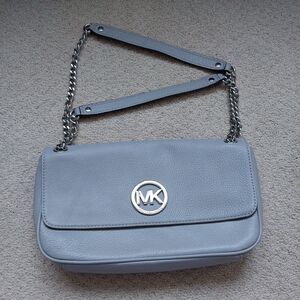 Michael Kors Fulton DK Dune SM Small Shoulder Flap Handbag/Awesome Condition